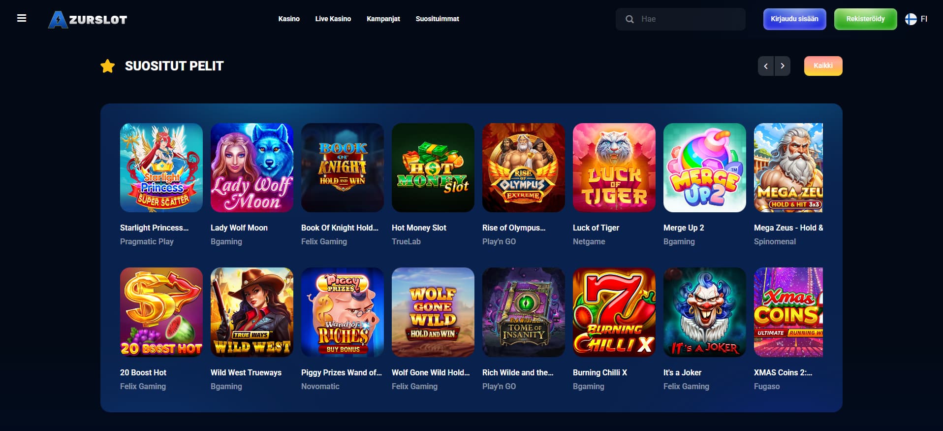 AzurSlot Bonustarjoukset AzurSlot Bonustarjoukset